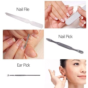 7 tools manicure kit with storage box multicolour