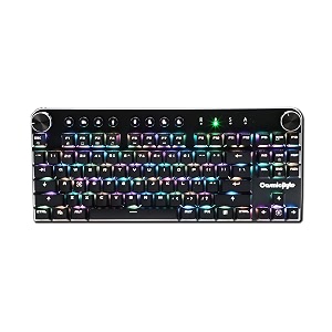 cosmic byte cb-gk-14 sirius bluetooth amp wired mechanical keyboard with per key rgb outemu blue switches black