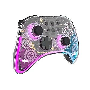 cosmic byte stellaris controller 3 modes wifi  bluetooth  wired for pc ios android hall effect trigger and upgraded tmr joystick macros 1000mah battery rgb led software support transparent