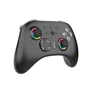 cosmic byte stellaris controller 3 modes wifi  bluetooth  wired for pc ios android hall effect trigger and upgraded tmr joystick macros 1000mah battery rgb led software support black