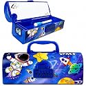 Cosmic Journey Pencil Case 3 Compartment Cute Pencil Case Aesthetic Pencil Case for Girls Large Capacity Pen Pencil Pouch Multifunctional Stationery Organizer for School Office