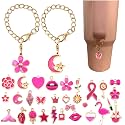 Cosmo Pink Charms Compatible with Stanley & Simple Modern Tumbler 30oz 40oz With Handle,Name Plate Tage ID Personalized Charm Cup Accessories for Teens Girls Friend Women Mother (Pink Set)