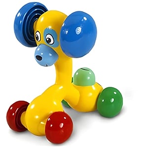 cosmobaby friction dog toy cute puppy 3 face role play toyyellow