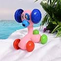 COSMOBABY Premium Friction Dog Toy Cute Puppy 3 Face Role Play Toy (Pink) Proudly Made in India