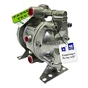 COSMOSTAR D0902 3/8" Double Air Diaphragm Pump, Aluminum Body, Teflon Ball, seat and Diaphragm, Pump Muffler, Pump, Chemical Pump, Waste Oil Pump, Pneumatic Oil Pump, Diaphragm Pumps