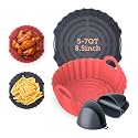 COSORI 2Pack Air Fryer Silicone Liners with Gloves, for 5-7 Qt, 8.5 Inch Reusable Basket, Certified Food Grade Accessories, Resistant up to 450°F, Thickened &amp; Durable​, Non-stick Dishwasher Safe
