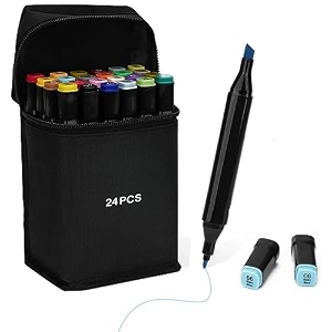 corslet alcohol markers sketch pen set dual tip brush pens markers for drawing 24 color dual tip art markers set chisel amp fine colour marker set alcohol based markers sketch marker drawing marker