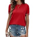 COSSEN Womens Summer Cap Sleeve Tops Trendy