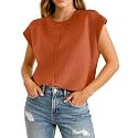 COSSEN Womens Summer Cap Sleeve Tops Trendy