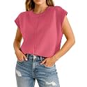 COSSEN Womens Summer Cap Sleeve Tops Trendy