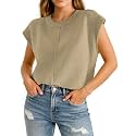 COSSEN Womens Summer Cap Sleeve Tops Trendy