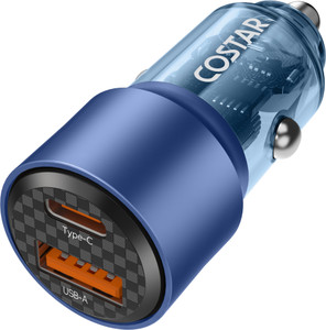 costar 95 w qualcomm 30 turbo car charger blue