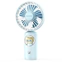 COSTAR Portable Mini Fan, Handheld Personal Fan with Creative Light, 3 Speeds, 1800mAh USB Rechargeable Battery Fan, Small Fan for Women Men Girls Kids Indoor Outdoor Travel (Blue)