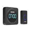 Costar Door Bell - Calling Bell Wireless with 24-Hour Time Display, Wireless Doorbell for Home, 1000ft Range Operating with 58 Chimes, 5 Levels Adjustable Volume(Pebble 700 Black)
