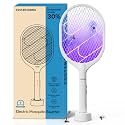 CostarMatter 3600V Mosquito Bat, Mosquito Racket with UV Light, 2 in 1 Fly Swatter with 1200mAh Lithium-ion Battery Rechargeable, Mosquito Killer Lamp & Bug Zapper for Indoor and Outdoor