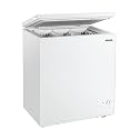 COSTWAY Chest Freezer, 5.2 Cu.ft Upright Single Door Refrigerator with 3 Removable Baskets, Compact Freezer with Manual Defrosting &amp; Mechanical Temperature Control for Home Kitchen Basement Garage