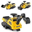 Costzon 3-in-1 Ride on Tractor, Electric Excavator Bulldozer Toy