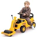 Costzon Ride on Road Roller, Sliding Kids Car with Adjustable Roller, Under-Seat Storage, Anti-Tipping Block &amp; Engine Sound, Construction Vehicle Ride on Push Car for Toddlers Aged 19-36 Months