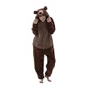 COSUSKET Snug Fit Unisex Adult Onesie Pajamas, Flannel Cosplay Animal One Piece Halloween Costume Sleepwear Homewear