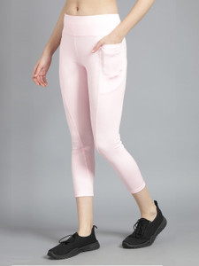 cosvos solid women pink tights