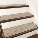 COSY HOMEER Carpet Stair Treads for Wooden Steps Non Slip 9"x28",12pc,Beige
