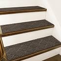 COSY HOMEER Carpet Stair Treads for Wooden Steps Non Slip 9"x28",12pc,Brown