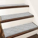 COSY HOMEER Carpet Stair Treads for Wooden Steps Non Slip 9"x28",12pc,Grey