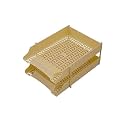 Cosy Set of 2Tray Office Filing Trays Desk File A4 Document Letter Rack Paper Storage Organiser Holder (Ivory)