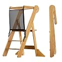 COSYLAND Foldable Toddler Standing Tower - Kids Kitchen Step Stool Helper