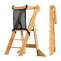 COSYLAND Toddler Standing Tower Foldable Toddler Kitchen Step Stool