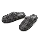 cosyone1997 Mens Slippers Memory Foam Non Slip Backless Moccasins