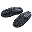 cosyone1997 Mens Slippers Memory Foam Non Slip Backless Moccasins