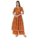COTLAND Fashions Breathable Cotton Floral Printed A-Line