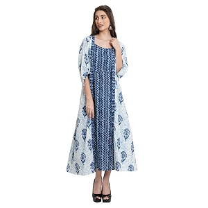 COTLAND Fashions Jaipuri Cotton Flared Strappy Dress