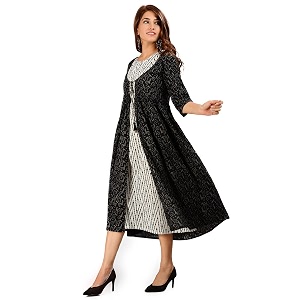 COTLAND Fashions Jaipuri Cotton Flared Strappy Dress