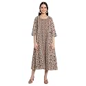 COTLAND Fashions Jaipuri Cotton Flared Strappy Dress