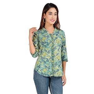 COTLAND Fashions Jaipuri Cotton Floral Printed Shaded
