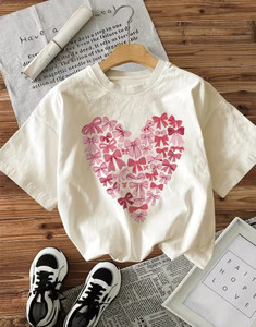 COTNIX Printed Women Round Neck White T-Shirt