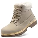 COTTIMO Womens Hiking Snow Winter Boots- Ladies Casual Outdoor Lightweight Ankle Boots Work Backpacking Lace up Fur Lined Walking Trekking Shoes