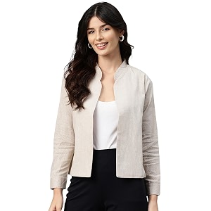 Cottinfab Women Maroon Lightweight Open Front Casual