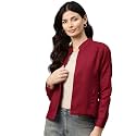Cottinfab Women Maroon Lightweight Open Front Casual
