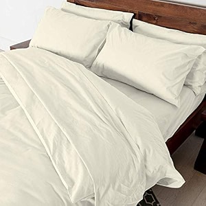 cottington lane - 3 pc elegant duvet cover single size - 400 thread count 100 cotton - duvetquiltrazai cover come with zipper closer for protect your super soft comforter  ivory solid