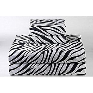 cottington lane - 3 pc elegant duvet cover queen size - 400 thread count 100 cotton - duvetquiltrazai cover come with zipper closer for protect your super soft comforter  zebra print