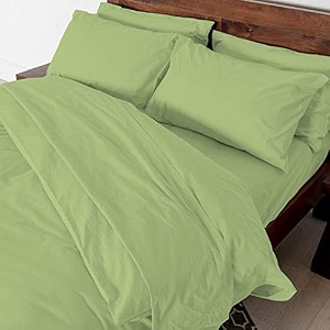 cottington lane - 3 pc elegant duvet cover single size - 400 thread count 100 cotton - duvetquiltrazai cover come with zipper closer for protect your super soft comforter  sage solid