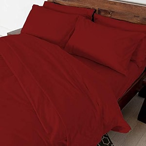 cottington lane - 3 pc elegant duvet cover double size - 400 thread count 100 cotton - duvetquiltrazai cover come with zipper closer for protect your super soft comforter  burgundy solid