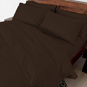 cottington lane - 3 pc elegant duvet cover double size - 400 thread count 100 cotton - duvetquiltrazai cover come with zipper closer for protect your super soft comforter  chocolate solid