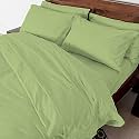 Cottington Lane - 3 PC Elegant Duvet Cover Full Size - 400 Thread Count 100% Cotton - Duvet/Quilt/Razai Cover Come with Zipper Closer for Protect Your Super Soft Comforter | Sage Solid