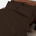 Cottington Lane - 3 PC Elegant Duvet Cover Double Size - 400 Thread Count 100% Cotton - Duvet/Quilt/Razai Cover Come with Zipper Closer for Protect Your Super Soft Comforter | Chocolate Solid