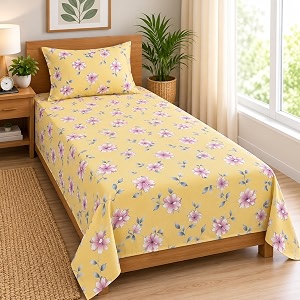 Cottington Lane Cotton Single Bedsheet 68x90 Inch