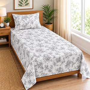 Cottington Lane Cotton Single Bedsheet 68x90 Inch